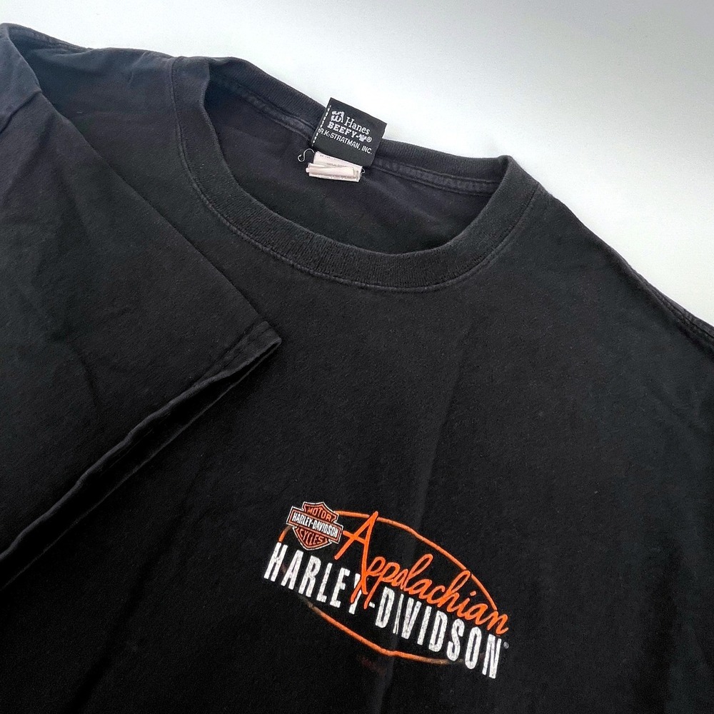 Harley-Davidson Graphic T-Shirt Mens XL Black Appalachian Mechanicsburg PA Hanes